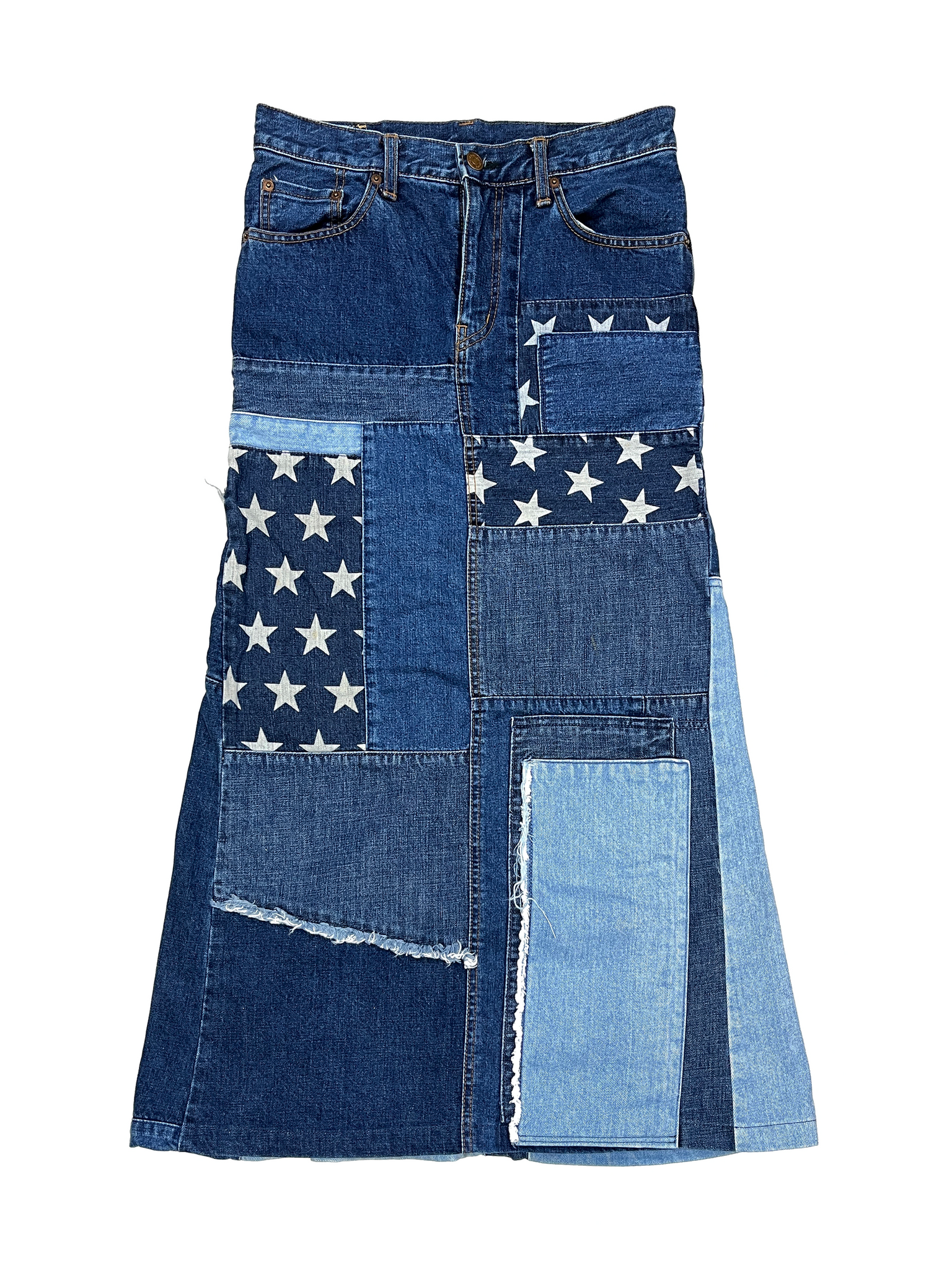 HYSTERIC GLAMOUR patchwork denim skirt-