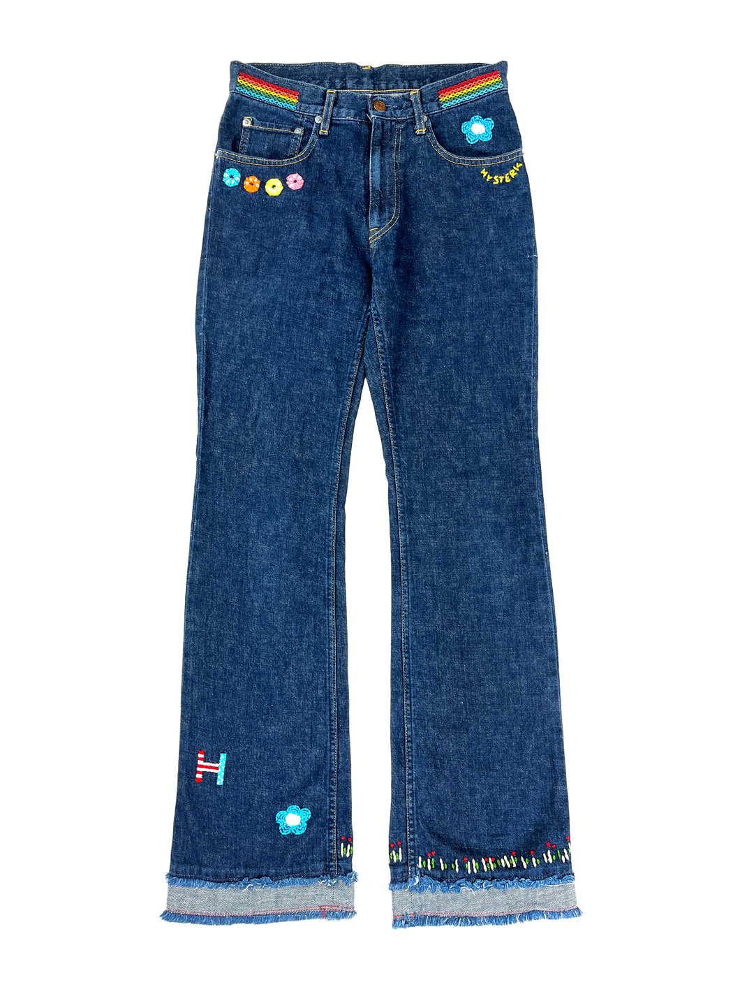 Hysteric Glamour Flower Embroidered Jeans