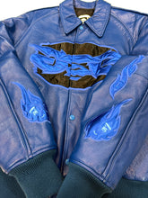 Load image into Gallery viewer, Bape Flame Leather Ape Jacket
